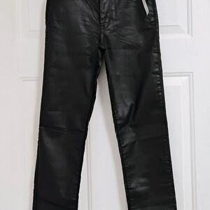 Maurices High Rise Color Coated Slim Straight Ankle Jean Black